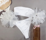 Solid Color Tube Top Swimsuit Two Piece Set CSYZ-B118W