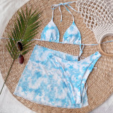 Tie-Dye Summer Swimsuit Sexy Beach Bikini Three Piece Set CSYZ-B171