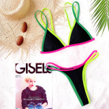 Color Block Sexy Triangle Swimsuit Bikini Sets CSYZ-B186W