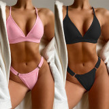 Sexy Solid Color Swimsuit Two Piece Sets CSYZ-B225