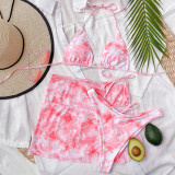 Tie-Dye Summer Swimsuit Sexy Beach Bikini Three Piece Set CSYZ-B171