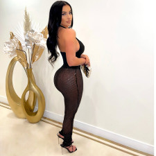 Sexy Nightclub Sequin Backless Top Pencil Pants 2 Piece Sets SH-390266