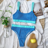 Color Block Sexy Swimsuit Tankini Two Piece Set CSYZ-B169