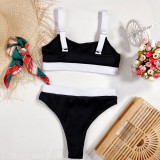 Color Block Sexy Swimsuit Tankini Two Piece Set CSYZ-B169