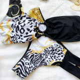 Sexy Printed One Shoulder Bikini 2 Piece Sets CASF-6093