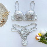 Sexy Shiny Bikini Two Piece Sets CASF-6025