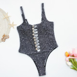 Sexy Printed One-Piece Swimsuit CASF-6051