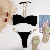 Sexy Chain Swimsuit Two Piece Set CSYZ-B289W