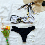 Sexy Printed One Shoulder Bikini 2 Piece Sets CASF-6093