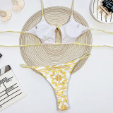 Retro Print Bikini Sexy Two Piece Sets CASF-6027