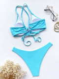 Solid Underwired Push-Up Bikini 2 Piece Sets CASF-6273