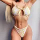 Retro Print Bikini Sexy Two Piece Sets CASF-6027