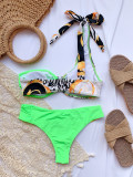 Sexy Printed One Shoulder Bikini 2 Piece Sets CASF-6093