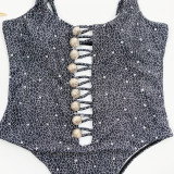 Sexy Printed One-Piece Swimsuit CASF-6051