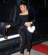 Solid Slash Neck Long Sleeve Hole Jumpsuit MEM-88416