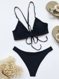 Solid Underwired Push-Up Bikini 2 Piece Sets CASF-6273