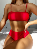Solid Color Beach Swimsuit Tankinis And Print Dress Three Piece Set CSYZ-B255W