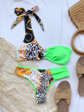 Sexy Printed One Shoulder Bikini 2 Piece Sets CASF-6093