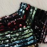 Sexy Sequin Short Sleeve Top NY-8879