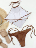Solid Color Tie Up Sexy Swimsuit Two-Pieces CSYZ-B391Q