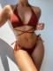 Solid Color Sexy Triangle Swimsuit Two Piece Sets CSYZ-B377W