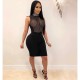 Black Hot Drilling See Through Club Dress NY-8878