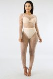 Sexy Mesh Perspective Pearls Two Piece Sets (Without Undergarment)NY-8577