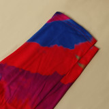 Plus Size Printed Irregular Top And Shorts 2 Piece Sets NY-8922