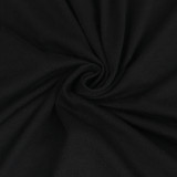 Plus Size Solid Tassel O Neck Short Sleeve Midi Dress NY-8837