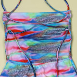 Sexy Printed Backless Bandage Mini Dress NY-2118