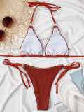 Solid Color Sexy Triangle Swimsuit Two Piece Sets CSYZ-B377W