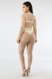 Sexy Mesh Perspective Pearls Two Piece Sets (Without Undergarment)NY-8577