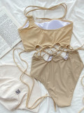 Sexy Drawstring One Piece Swimsuit CSYZ-B719Q