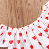Kids Girl Love Heart Print Summer 3 Piece Sets YKTZ-2091