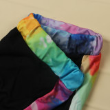 Plus Size Patchwork Long Sleeve 2 Piece Pants Set NY-2016