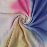 Tie Dye Print Strapless Wide Leg Jumpsuit NY-2005