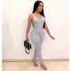 Solid Sleeveless Skinny Stacked Jumpsuit NY-2001
