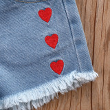 Kids Girl Love Heart Print Summer 3 Piece Sets YKTZ-2091