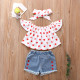 Kids Girl Love Heart Print Summer 3 Piece Sets YKTZ-2091