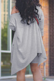 Plus Size Solid Long Sleeve Top+Shorts 2 Piece Sets NY-2012