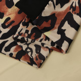 Plus Size Patchwork Long Sleeve 2 Piece Pants Set NY-2016