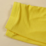 Plus Size Solid Long Sleeve Top+Shorts 2 Piece Sets NY-2012