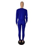 Solid Tank Top+Cloak Coat+Pants 3 Piece Sets GCNF-9908
