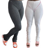 Solid Fitness Yoga Tight Stacked Pants GCNF-0157