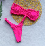 Sexy Solid Bandeau Bikini Two Piece Sets CASF-8979