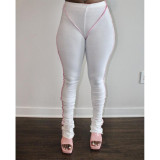 Solid Fitness Yoga Tight Stacked Pants GCNF-0157