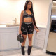Sexy Printed Tank Top And Shorts Sports 2 Piece Sets GCNF-0142