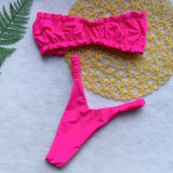 Sexy Solid Bandeau Bikini Two Piece Sets CASF-8979