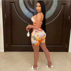 Sexy Printed Vest Top And Shorts 2 Piece Sets GCNF-0119