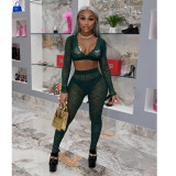 Sexy Lace Crop Top And Pants 2 Piece Sets GCNF-0092